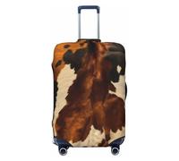 GTKSYNVE Housse de bagage en peau de vache abstraite approuvée par la TSA, housse de protection en élasthanne extensible lavable pour bagages de voyage grande taille 45,7 à 81,3 cm, Noir , XL