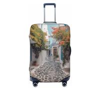 GTKSYNVE Housse de bagage Greece Street pour valise, approuvée par la TSA, housse de protection en élasthanne extensible lavable, housse de bagage de voyage, grande housse de protection pour bagages