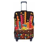 GTKSYNVE Housse de bagage Happy Birthday Big Cake pour valise, approuvée par la TSA, housse de protection en élasthanne extensible, lavable, housse de bagage de voyage, grande housse pour 45,7 à 81,3