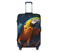 GTKSYNVE Housse de bagage Macaw pour valise, approuvée par la TSA, housse de protection en élasthanne extensible lavable pour bagages de voyage grande taille pour 45,7 à 81,3 cm, Noir , S