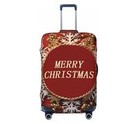 GTKSYNVE Housse de bagage Merry Christmas too pour valise approuvée par la TSA, housse de protection en élasthanne extensible lavable pour bagages de voyage grande taille 45,7 à 81,3 cm, Noir , S