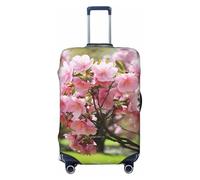 GTKSYNVE Housse de bagage pour valise, approuvée par la TSA, motif fleurs roses sur l'arbre - Housse de protection en élasthanne extensible lavable - Grande housse pour bagages de 45,7 à 81,3 cm, Noir