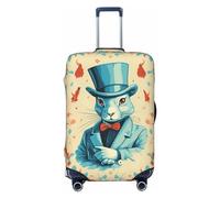 GTKSYNVE Housse de bagage pour valise de voyage approuvée par la TSA, housse de protection en élasthanne extensible lavable pour valise de 45,7 à 81,3 cm, Noir , L