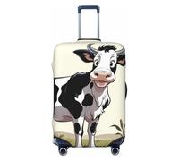 GTKSYNVE Housse de bagage vache blanche et noire pour valise, approuvée par la TSA, housse de protection en élasthanne extensible, lavable, housse de bagage de voyage, grande housse pour 45,7 à 81,3