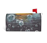 GTKSYNVE Housse magnétique de boîte aux lettres à motif de canard à bulles de taille standard, 64,8 x 53,3 cm, couverture décorative imperméable pour boîte aux lettres personnalisée pour décoration de