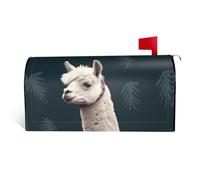GTKSYNVE Housse magnétique de boîte aux lettres alpaga lama de taille standard, 64,8 x 53,3 cm, couverture décorative imperméable pour boîte aux lettres personnalisée pour décoration de jardin et
