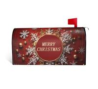 GTKSYNVE Housse magnétique de boîte aux lettres « Merry Christmas Too » de taille standard - 53,3 x 45,7 cm - Étanche - Pour boîte aux lettres personnalisée - Pour décoration de jardin et d'extérieur
