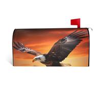 GTKSYNVE Housse magnétique de boîte aux lettres motif aigle volant au coucher du soleil - Taille standard - 64,8 x 53,3 cm - Étanche - Pour boîte aux lettres personnalisée - Pour décoration de jardin