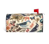 GTKSYNVE Housses magnétiques de boîte aux lettres « Birds in My Garden » de taille standard, 64,8 x 53,3 cm, imperméables pour boîte aux lettres personnalisée pour décoration de jardin et d'extérieur