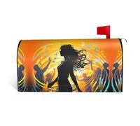 GTKSYNVE Housses magnétiques de boîte aux lettres de musique de danse de taille standard, 53,3 x 45,7 cm, enveloppes décoratives imperméables pour boîte aux lettres personnalisées pour décoration de