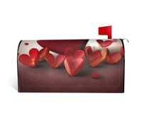 GTKSYNVE Housses magnétiques de boîte aux lettres de taille standard - Motif cœurs avec amour - 53,3 x 45,7 cm - Étanche - Pour boîte aux lettres personnalisée - Pour décoration de jardin et