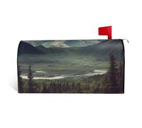 GTKSYNVE Housses magnétiques de boîte aux lettres des montagnes de l'Alaska de taille standard, 64,8 x 53,3 cm, imperméables et personnalisées pour boîte aux lettres pour décoration de jardin et