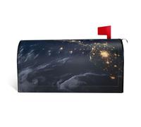 GTKSYNVE Housses magnétiques de boîte aux lettres Earth from the Outer Space de taille standard 64,8 x 53,3 cm - Couverture décorative imperméable pour boîte aux lettres personnalisée pour décoration