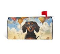 GTKSYNVE Housses magnétiques de boîte aux lettres en forme de teckel - Taille standard - 64,8 x 53,3 cm - Étanche - Pour boîte aux lettres personnalisée - Pour décoration de jardin et d'extérieur