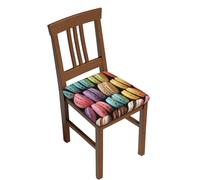 GTKSYNVE Lot de 2 housses de tabouret de bar à saveur macaron biscuit - Imperméables - Antidérapantes - Lavables