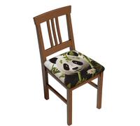 GTKSYNVE Lot de 2 housses de tabouret de bar panda - Imperméables - Antidérapantes - Lavables - Housses de chaise de bar souples