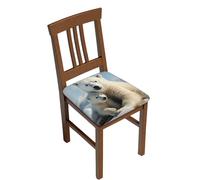 GTKSYNVE Lot de 6 housses de tabouret de bar en forme d'ours polaire - Imperméables - Antidérapantes - Lavables - Souple