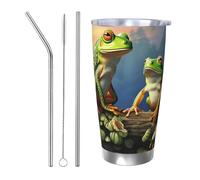GTKSYNVE Many Frogs Sing on The Branches - Gobelet isotherme sous vide en acier inoxydable de 591 ml, sans BPA, réutilisable pour extérieur