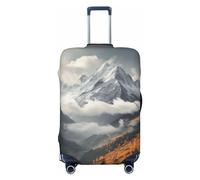 GTKSYNVE Mountain Top Nuages Housse de bagage pour valise approuvée TSA, housse de protection en élasthanne extensible lavable pour bagages de voyage grande taille 45,7 à 81,3 cm, Noir , XL