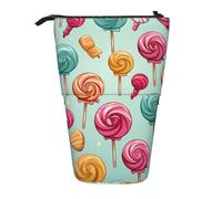 GTKSYNVE Trousse à crayons sur pied, porte-crayons télescopique, jolie trousse de maquillage avec fermeture éclair pour Noël, vacances, Nouvel An, bureau