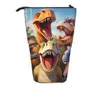 GTKSYNVE Trousse à crayons télescopique avec fermeture éclair - Motif dinosaures - Pour Noël, vacances, Nouvel An