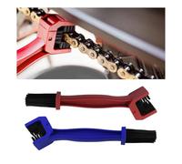 GTLM 2 Pièces Brosse Chaine Moto,Double Tête Nettoyant Chaine Moto avec des Poils Longs et à Trois Faces,Universel Kit Nettoyage Chaine Moto pour Moto,Bicyclette,Vélo de Montagne