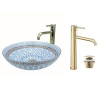 GTM Design Vasque à Poser Salle de Bain - Lavabo Salle de Bain - Vasque a Poser - Evier Lave Main - Lavabo Wc - Modèle 1