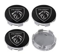 GTME 4Pcs Cache Moyeu pour Peugeot 508 Limousine AB Bj.2019, 60mm Centre de Jante Capuchons Centre Roue Couvre Chapeaux Enjoliveurs Centre de Roue de Voiture Bouchon De Jante,A-