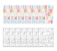 GTNCE 12 Feuilles Lettres et Chiffres Autocollants, Stickers Alphabet Vinyle Auto-Adhésifs 5cm, Résistants aux Intempéries, Autocollants Lettres et Nombres pour Boîte aux Lettres, Bricolage, DIY