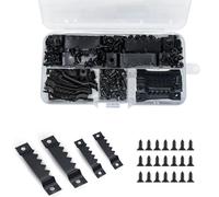 Gtnce 300 Pièces Photo Crochet Cintre, Crochets en Dents de Scie, Crochets pour Cadre Photo en Dents de Scie, Fixations Murales pour Cadres Photo, Tableaux, Peintures, Horloges, Art Mural (Noir)