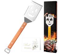 GTNCE 7 en 1 Spatule de Barbecue, Outil Multifonction pour Barbecue avec Manche en Bois, Pelle à Grill en Acier Inoxydable, Accessoire de Barbecue Parfait, Accessoire de Barbecue pour Hommes