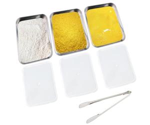 GTNCE Lot de 3 Plat Four Inox Avec Couvercle 25,5 x 20 x 5 cm Plat Four Rectangulaire Inox Avec Couvercle Bac Gastro Plateau Four Récipients Rectangulaires pour Escalopes, Viande, Poisson Et Légumes