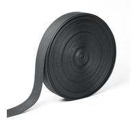 GTNCE Sangle en Polypropylène Noir 25 mm, 30 m, Sangle Couture, Sangle Sac a Dos, Biais de Couture, Ruban Couture Résistant pour Sacs à Dos, Sangles, DIY, Artisanat