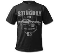 GTO Clothing Men's 1970 Corvette American Muscle Car T-Shirt, XL