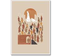 Gtoaxxno Affiches chrétiennes - Affiche de Jésus Femme Guérie, Versets de la Bible, Histoire - Peinture pour la maison, salon, chambre à coucher, bureau, étude, sans cadre (B, 50 x 75 cm)