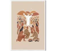 Gtoaxxno Affiches chrétiennes - Affiche Jésus Femme Guérie, Versets la Bible, Histoire Peinture pour la maison le salon la chambre à coucher le bureau l'étude, sans cadre (D, 30 x 40 cm)