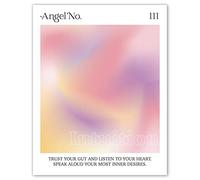 Gtoaxxno Aura Angel - Poster - Chiffres d'ange spirituels - Décoration murale pour chambre à coucher, bureau, sans cadre (111A, 40 x 60 cm)