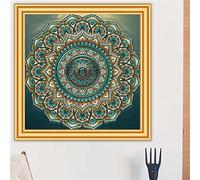 Gtohoo 5D Diamond Painting Mandala,DIY Broderie Diamant kit Complet,Peinture Diamant pour Enfants et Adultes,Diamant Painting Strass Point De Croix Canevas Artisanat Décor Murale À La Maison 30x30cm