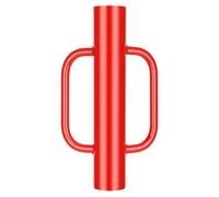 Gtongoko Pilote de Poteau en T de 5,4 kg avec poignées Robuste pour poteaux en T, Canal U, Poteau en métal et Poteau de signalisation, 43,2 cm, Rouge