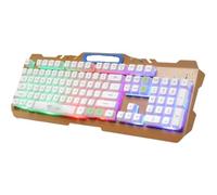 GTOULHH Combo Clavier et Souris, Clavier D'ordinateur De Jeu Clavier Filaire Rétroéclairé Clavier Filaire Clavier De Jeu Rétroéclairé Ensemble Clavier(White)