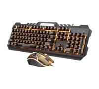 GTOULHH Combo Clavier et Souris, Clavier D'ordinateur De Jeu Clavier Filaire Rétroéclairé Clavier Filaire Clavier De Jeu Rétroéclairé Ensemble Clavier(Black)