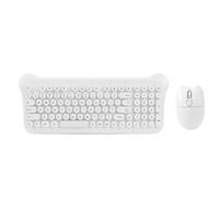 GTOULHH Combo Clavier et Souris, Clavier Et Souris Combinés, 100 Touches, for PC, Veille Automatique, Ordinateur Portable Et De Bureau Ensemble Clavier(White)