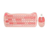 GTOULHH Combo Clavier et Souris, Clavier Et Souris sans Fil Combo Clavier Et Souris Chat Clavier D'ordinateur for Ordinateur Portable Ensemble Clavier(Rosa)