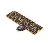 GTOULHH Combo Clavier et Souris, Clavier Mécanique Filaire Ensemble Clavier Et Souris De Bureau De Jeu Silencieux for Ordinateur Portable Ensemble Clavier(Black)
