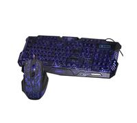 GTOULHH Combo Clavier et Souris, Clavier Souris Combo 104 Touches Clavier Rétroéclairé Tricolore Souris Rétroéclairée Filaire Ensemble Clavier