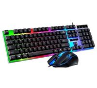 GTOULHH Combo Clavier et Souris, Ensemble Clavier Et Souris De Jeu Combinés Clavier Et Souris Rétroéclairés Ensemble Clavier(Black)