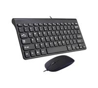 GTOULHH Combo Clavier et Souris, Ensemble Clavier Et Souris Filaire, Petite Souris Universelle for Ordinateurs De Bureau Et Portables Ensemble Clavier(Black)