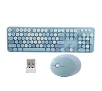 GTOULHH Combo Clavier et Souris, Ensemble Clavier et Souris multimédia Ergonomique for Ordinateur de Bureau Ensemble Clavier(Blue)
