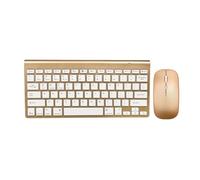 GTOULHH Combo Clavier et Souris, Ensemble Clavier Et Souris sans Fil 2.4G, Stylo Et Souris Réglables, 1600 Dpi Ensemble Clavier(Gold)