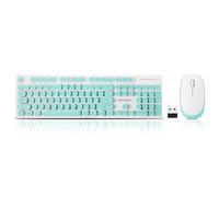GTOULHH Combo Clavier et Souris, Ensemble Clavier et Souris sans Fil, Ensemble Clavier et Souris Silencieux Ensemble Clavier(Grün)